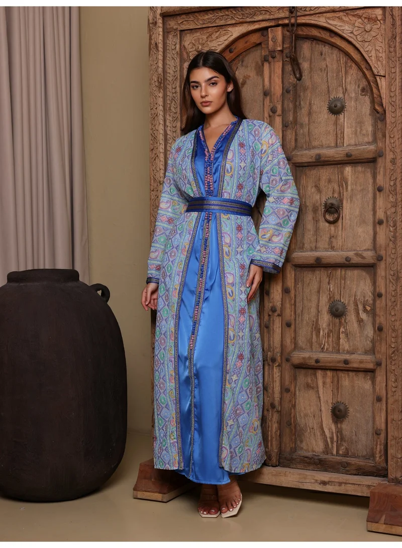 IKKXA Ikkxa Sondos Jalabiya IK1079 Blue